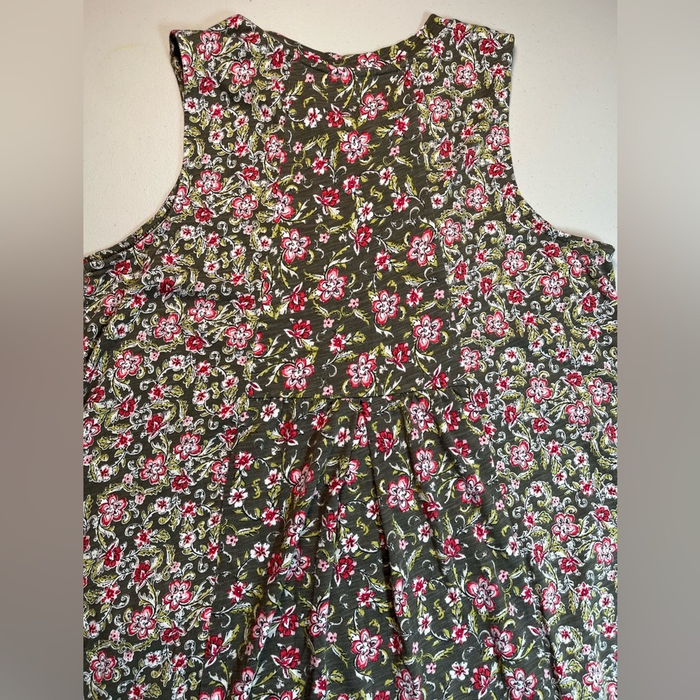J. Jill Floral Print sleeveless, knee length dress, size L - Picture 9 of 13